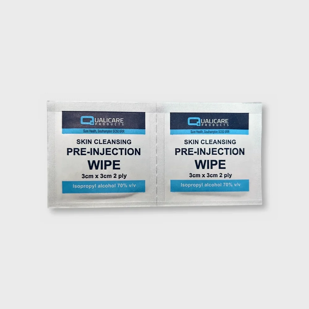 MY PEPTIDES Alcohol Prep Wipes — 100 Pack — official product packaging